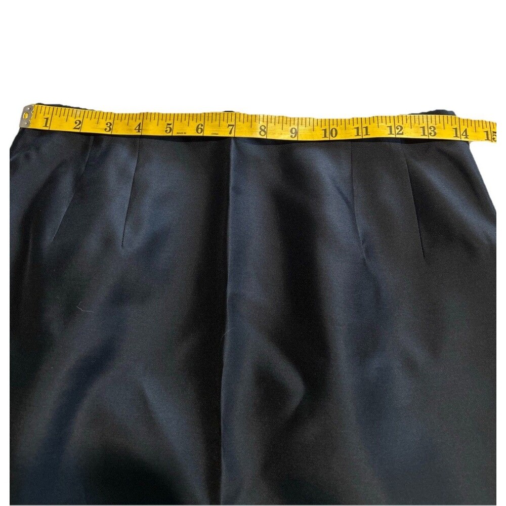 Talbots Petites Black Pure Silk Blazer & Skirt Set Maxi Career Quiet Luxury Sz 8 - Picture 9 of 12